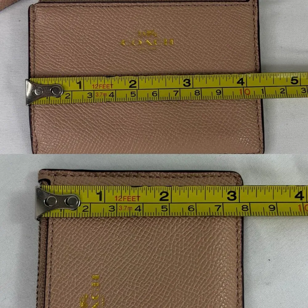 Coach Crossgrain leather Coin Wallet style # L1783, peach color? Classic, casual